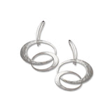 Small "Entwined Elegance" Dangle Earrings, Sterling Silver