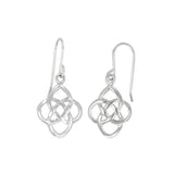 Celtic Design Drop Earrings, Sterling Silver
