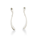 Sculpted Dangle Earrings, Sterling Silver