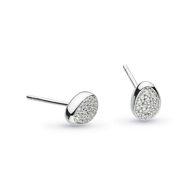 Coast Pebble Glisten CZ Stud Earrings, Sterling Silver