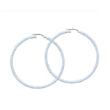 "Opal" Glitter Enamel Hoops, Sterling Silver