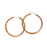 "Citrine" Glitter Enamel Hoops, Sterling Silver