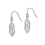 Interlocking Swirls Dangle Earrings, Sterling Silver