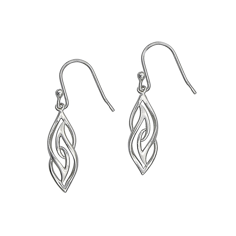 Interlocking Swirls Dangle Earrings, Sterling Silver