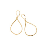 Open Teardrop Dangle Earrings, Yellow Gold Vermeil