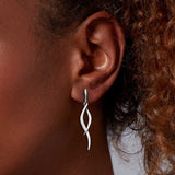 Entwine Twine Twist Drop Earrings, Sterling Silver