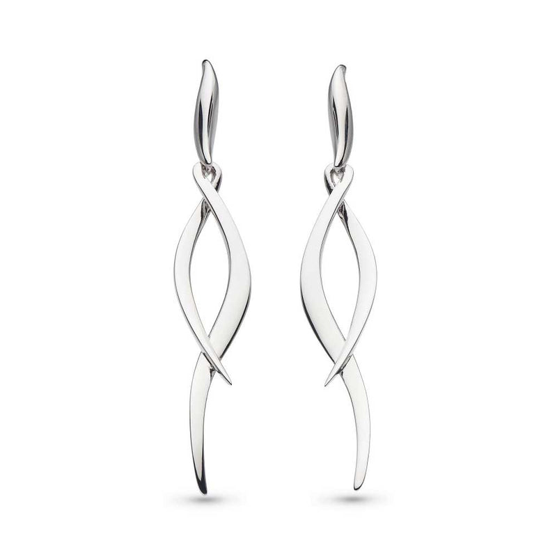 Entwine Twine Twist Drop Earrings, Sterling Silver