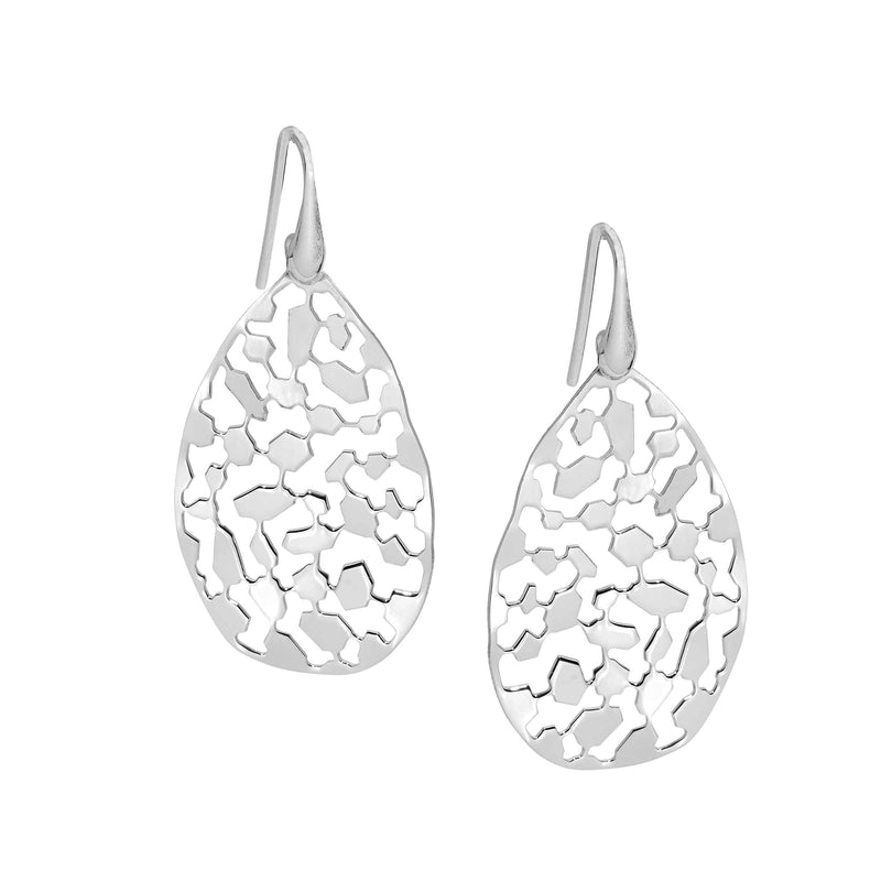 Sterling Cut-Out Dangle Earrings, Sterling Silver