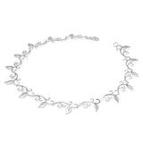 Lightweight Floral Open Design Necklace, Sterling Silver