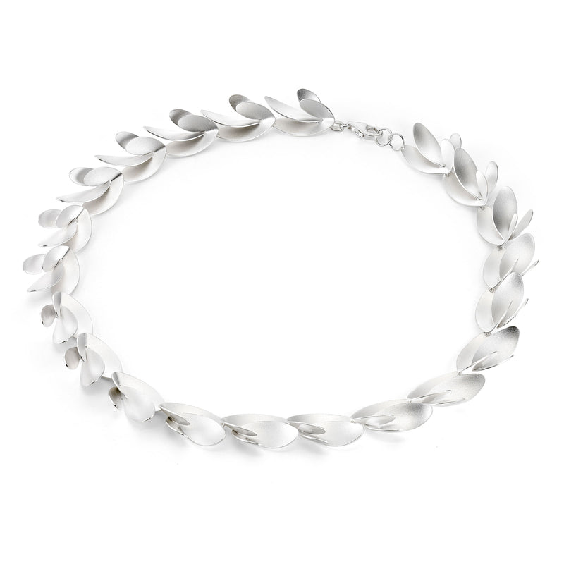 Nested Leaf Necklace, Sterling Silver