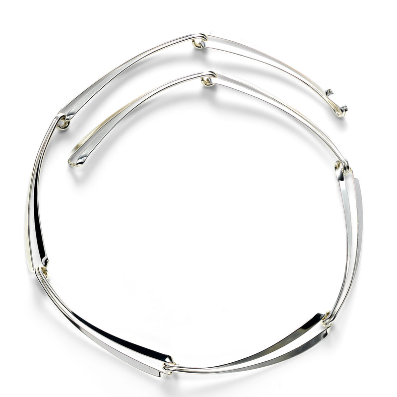 Medium "Ribbon Link" Necklace, Sterling Silver