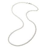 Flat Mariner Link Chain, 20 Inches, Sterling Silver