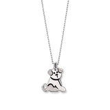 Dog Design Charm Pendant, Sterling Silver