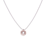 Open Design Flower Pendant, Sterling with 18K Rose Gold Plating