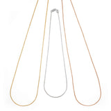 Round Box Chain, 16, 18 or 22 Inches, Rose Plated Silver