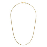 Round Box Chain, 16, 18 or 22 Inches, Yellow Plated Silver