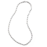 Paperclip 24-Inch Chain, Sterling Silver with Rhodium Plating