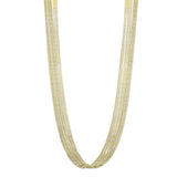 Multi-Strand Magic Necklace, 18 Inches, Sterling with Gold Plating