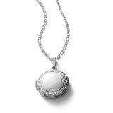 Petite Embossed Locket, Half Inch Across, Sterling Silver