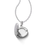 Petite Embossed Locket, Half Inch Across, Sterling Silver