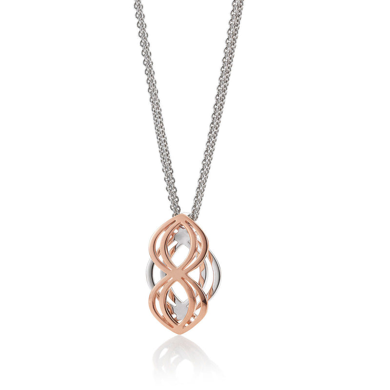 Openwork Design Pendant, Sterling and Rose Gold Vermeil