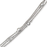 Triple Choker CZ Necklace, Sterling Silver