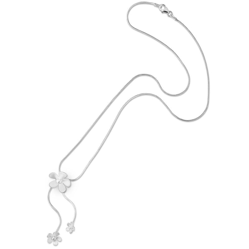 'Forget-Me-Not' Flower Necklace, Sterling Silver