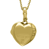 Classic Heart Locket, Sterling Silver with Yellow Gold Plating