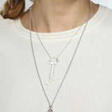 'Forget-Me-Not' Flower Necklace, Sterling Silver
