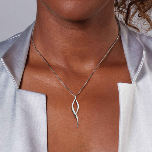 Entwine Twine Twist Pendant, Sterling Silver