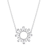 Radial Pendant Necklace, Sterling Silver