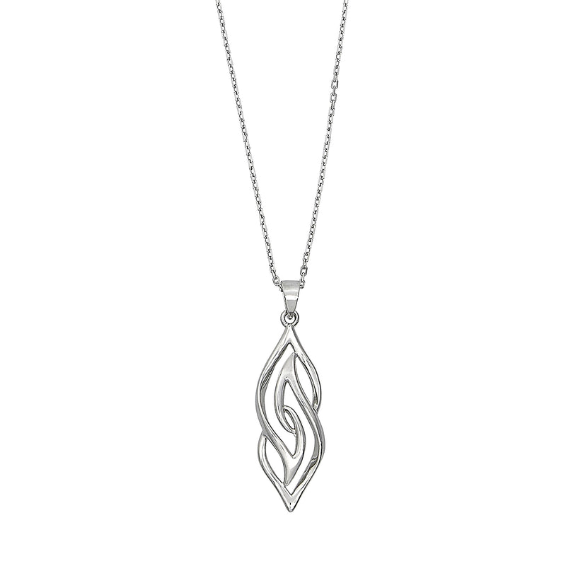 Interlocking Swirls Pendant, Sterling Silver