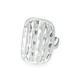 Desert Wave Saddle Ring, Sterling Silver
