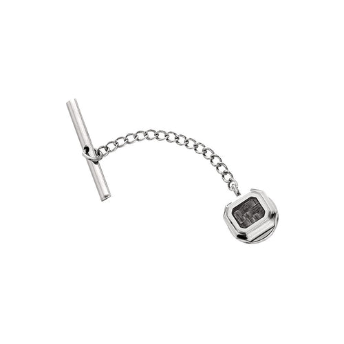 Tie Pin with Carbon Fiber Inlay, Stainless Steel