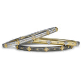 Diamond Sparkle Bangle Bracelet, 18K Blackened White Gold