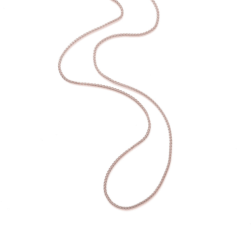 Lightweight Round Wheat Chain, 20 Inches, 14K Rose Gold