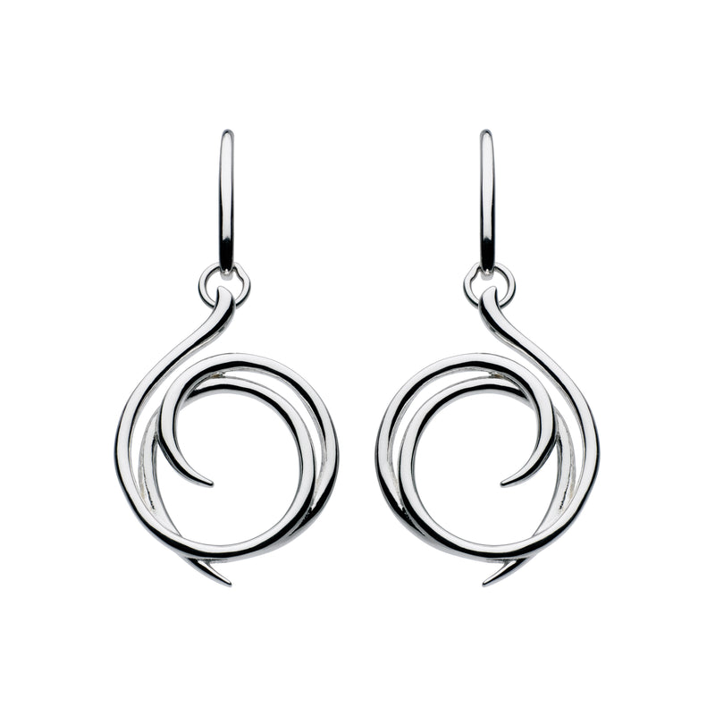 Helix Wrap Drop Earrings, Sterling Silver