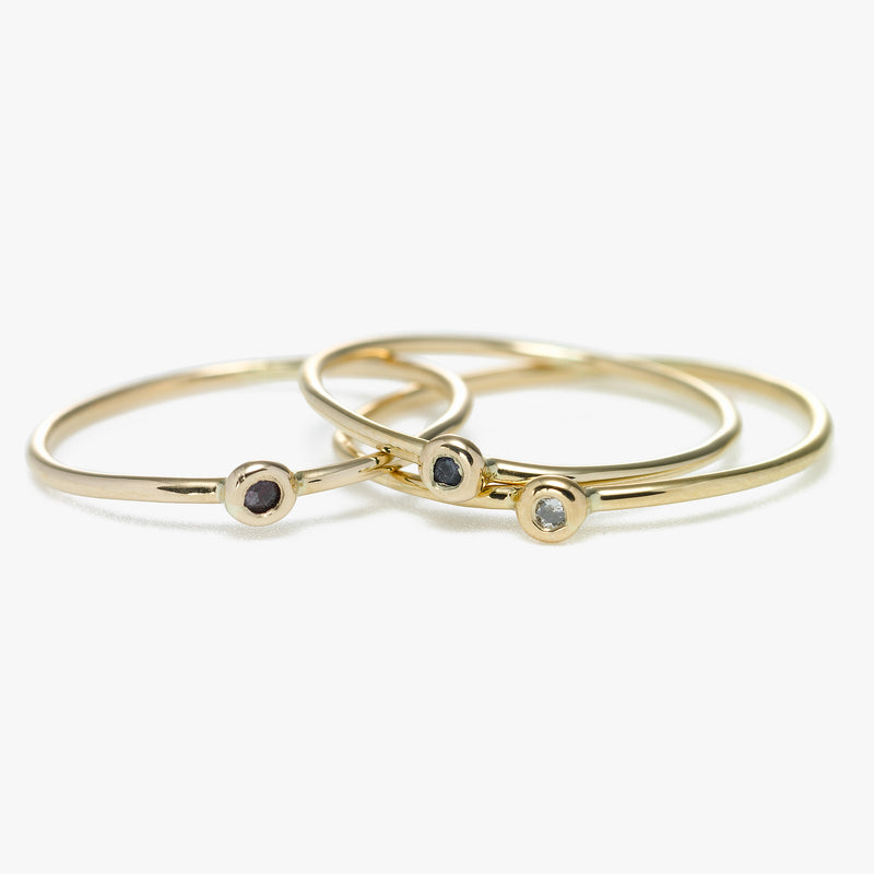Midi-Ring with Ruby, 14K Yellow Gold