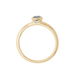 Trillion Shape Bezel Set London Blue Topaz Ring, 14K Yellow Gold