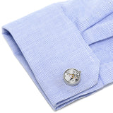 Watch Movement Cufflinks, Silver Plate
