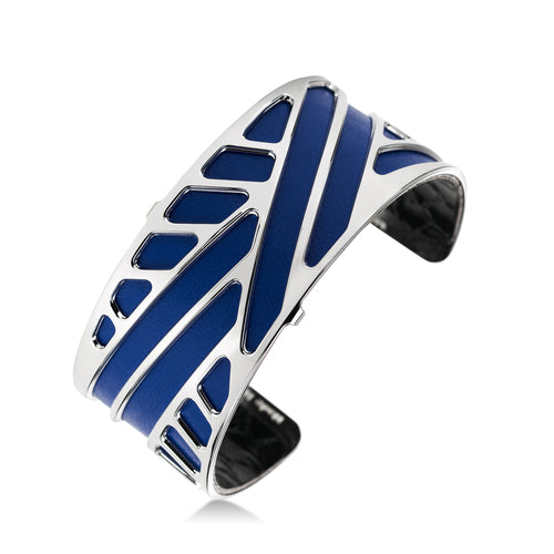 'Ruban'  Silver Tone Open Cuff Bracelet, by Les Georgettes
