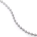 Single Row Framed Diamond Bracelet, 14K White Gold