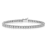 Vintage Style Diamond Tennis Bracelet, 2.70 Carats, 14K White Gold