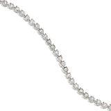 Vintage Style Diamond Tennis Bracelet, 1 Carat, 14K White Gold