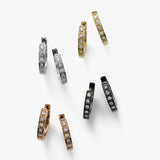 Mini Hoops, Diamonds .10 Carat, 14K Yellow Gold