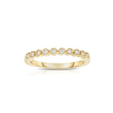 Halfway Bezel Set Diamond Band, 14K Yellow Gold