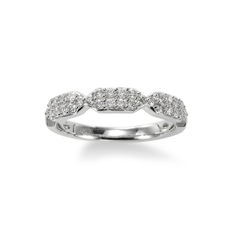 Diamond Pave Ring, 18K White Gold