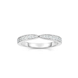 Simple Single Row Diamond Band, 14K White Gold