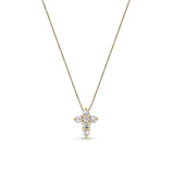 Petite Diamond Cross Diamonds Total .15 Ct 14K Yellow Gold