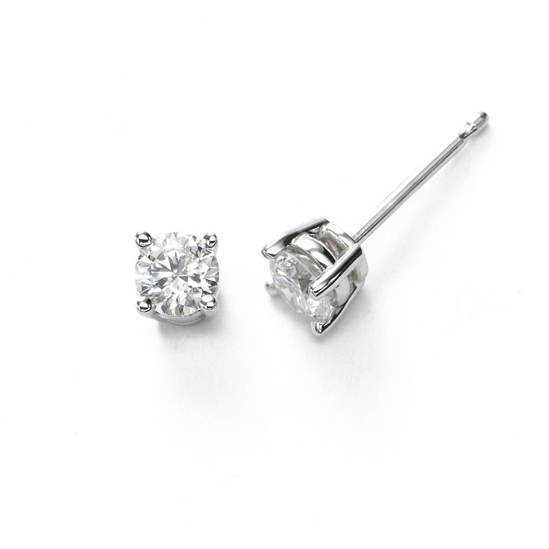 .25 Carat Diamond Stud Earrings, SI2 14K White Gold